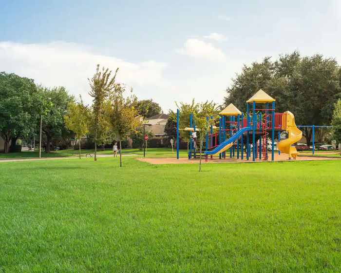 Reference image illustrating two green parks